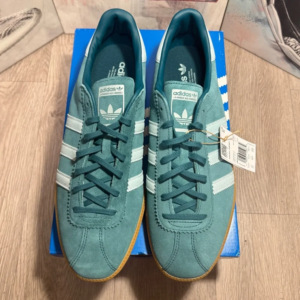 Adidas BRMD Sneaker Shoes Mystery Green Suede Mens Size 10.5, 12, New - Picture 8 of 11